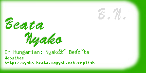 beata nyako business card